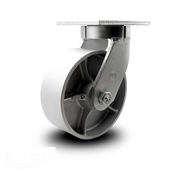 Service Caster 8 Inch Extra Heavy Duty Semi Steel Cast Iron Wheel Swivel Top Plate Caster SCC SCC-KP92S830-SSR - main
